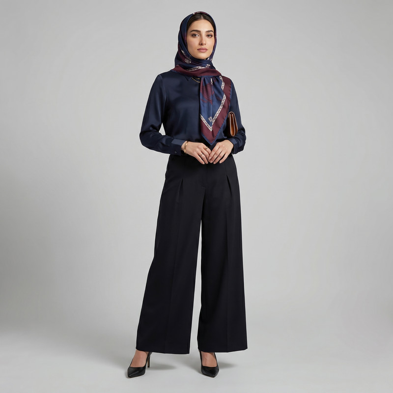 شلوار بگ زنانه مدل شافل G110